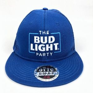 BUD LIGHT Snap back Hat Cap Blue white  Logo